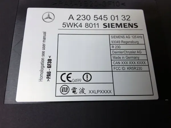 Mercedes S W220 centrale vergrendelingsmodule 5WK48011 image 5