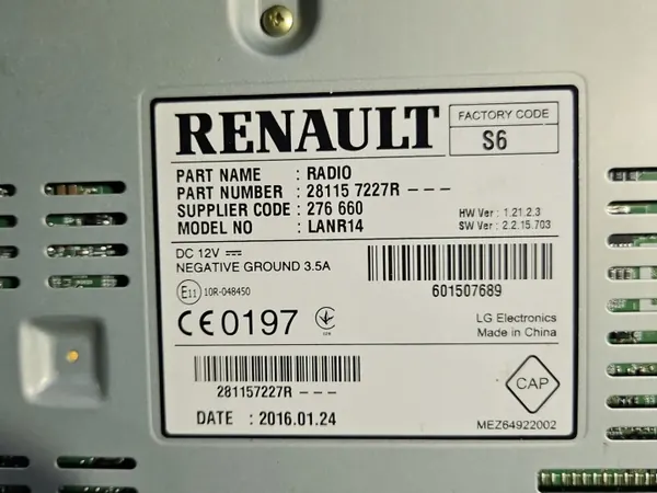 Radio d'origine Renault Kadjar OEM 276660 281157227R image 6