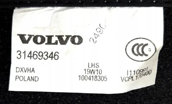 Gebrauchte Veloursmatten schwarz OEM 31469346 Volvo XC40 image 8