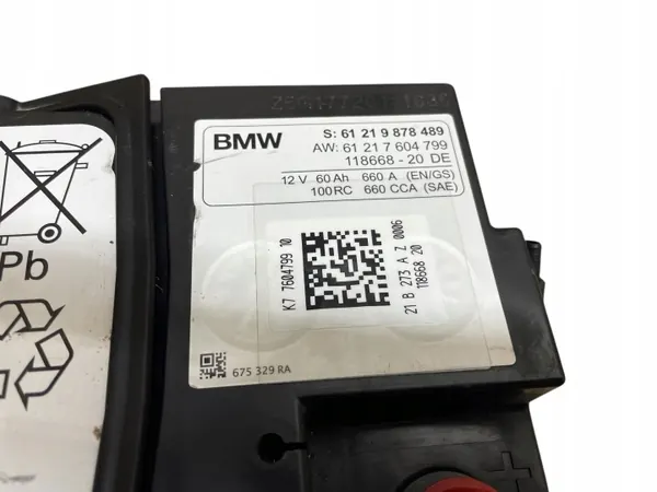 AGM-batteri OEM 9878489 12V 60Ah för BMW image 4
