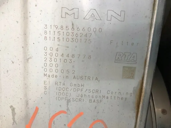 MAN TG3 Euro 6 Catalizador OEM 81151036247 image 7