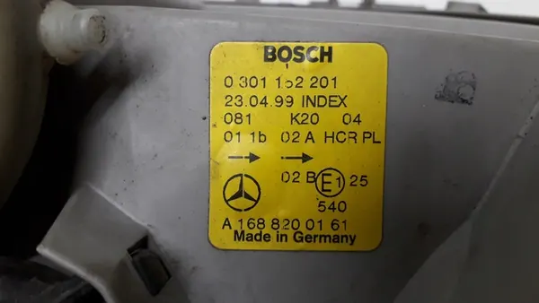 MERCEDES A-KLASA W168 97-00 LINKER KOPLAMP A1688200161 image 9