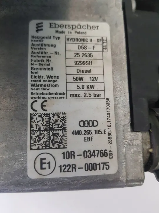 Webasto Lämmitys OEM 8W0265081L Audi A4 Allroadille image 4