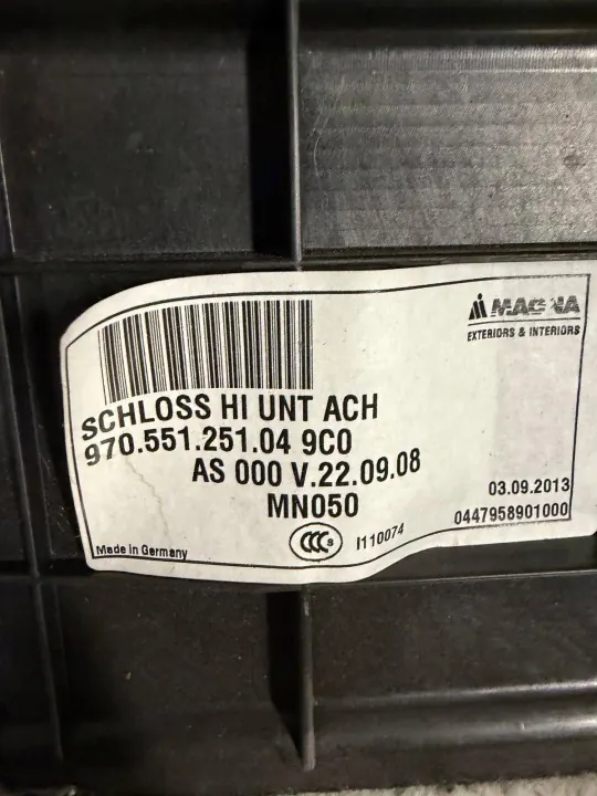 Porsche Panamera 970 Panneau Latéral Coffre OEM 97055125104 image 3