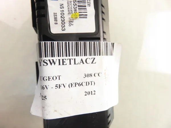 Peugeot 308 T7 Display OEM 9676655380 - Gebruikt image 3