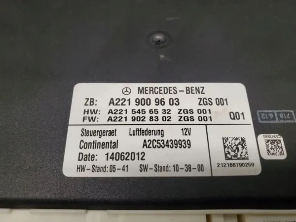 Module de suspension Mercedes W221 OEM A2219009603 image 3