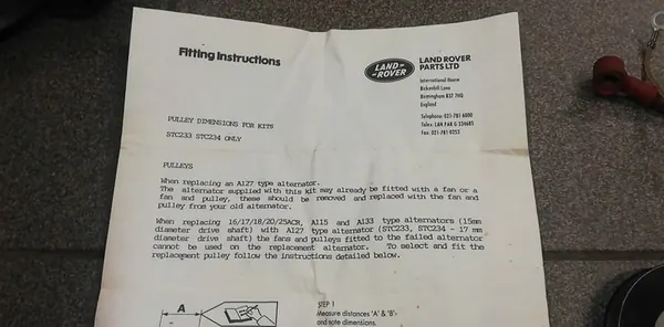 Set Alternatore LAND ROVER STC233 STC234 image 3