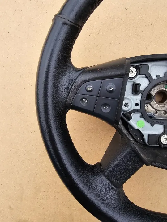 OEM 1644601703 Musta nahka ohjauspyörä Mercedes B-luokka image 4