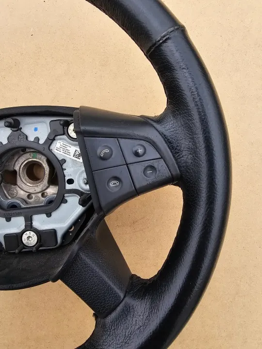 OEM 1644601703 Musta nahka ohjauspyörä Mercedes B-luokka image 5