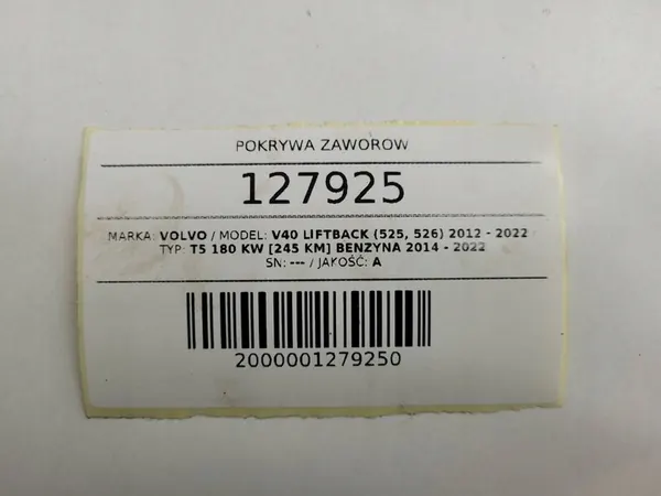 Couvercle de soupape VOLVO V40 II 2.0 B 245 31316034 image 9