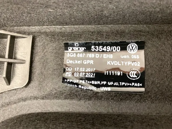 OEM 3G8867769D bakre hylla för VW Arteon Hatchback image 3