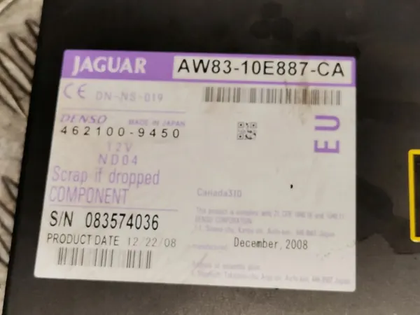 AW83-10E887-CA DVD-navigationsläsare för Jaguar XF image 4
