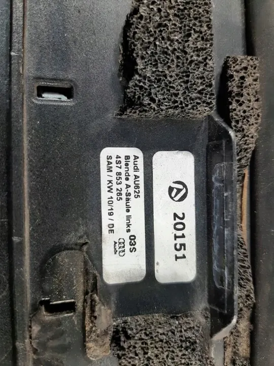 Audi R8 Spyder 2018- Vänster Frampelaröverdrag OEM 4S7853253 image 8