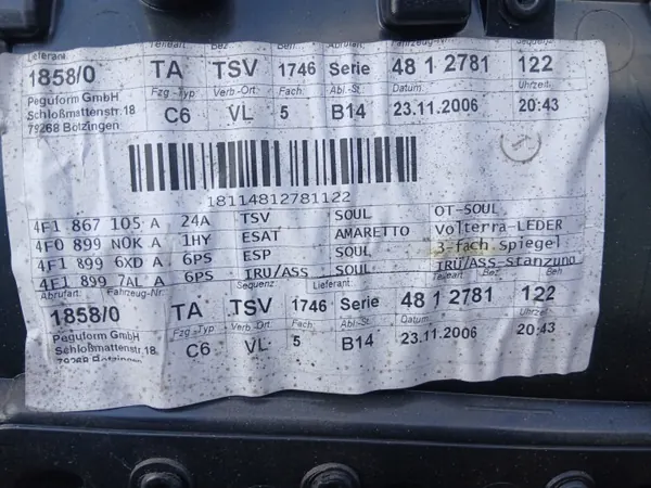 AUDI A6 C6 Deurpaneel Links Voor OEM image 5