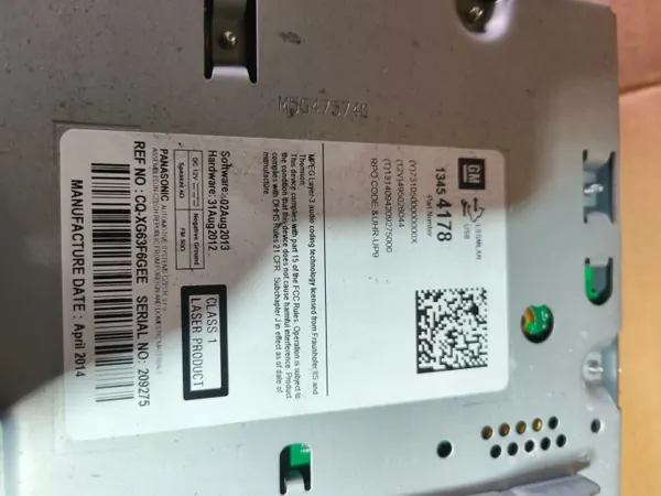 Radio Navigaatio OEM 13454178 Astra IV J:lle image 3