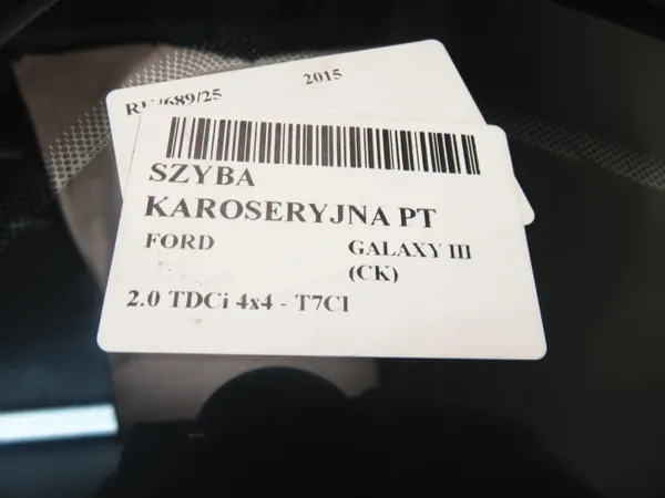OEM SZYBA KAROSERYJNA PRAWA TYLNA FORD GALAXY MK3 2015 image 7