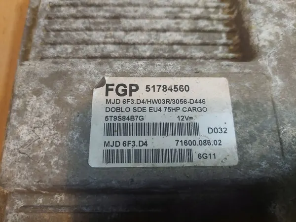 Unité de contrôle moteur Fiat 51784560 image 2