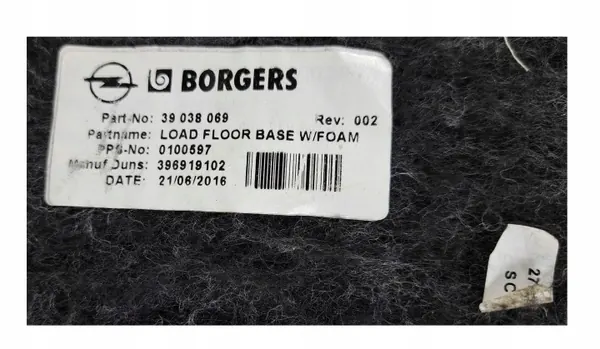 Tapis de coffre Opel Astra K Break OEM 39038069 image 3