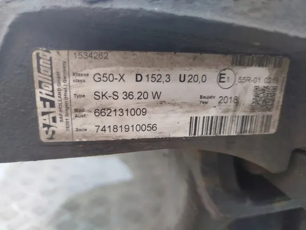 Satula SAF HOLLAND 22,5 cm OEM 1534262 Käytetty image 3