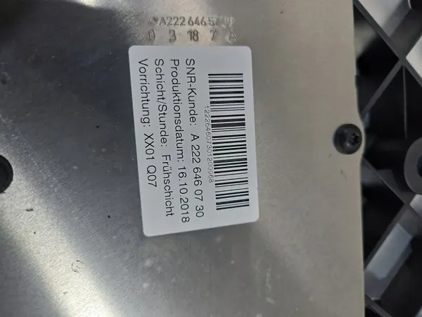 Parede Divisória Mercedes OEM A2226460730 W222 Sedã image 8