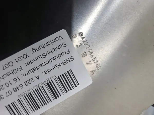 Parede Divisória Mercedes OEM A2226460730 W222 Sedã image 9