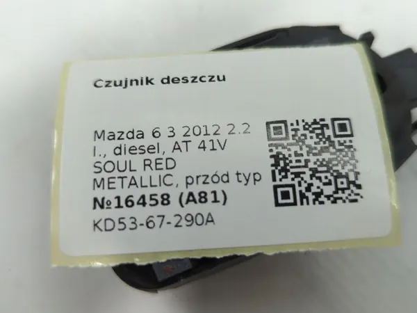 Rain sensor Mazda 6 3 2012 KD53-67-290A image 5