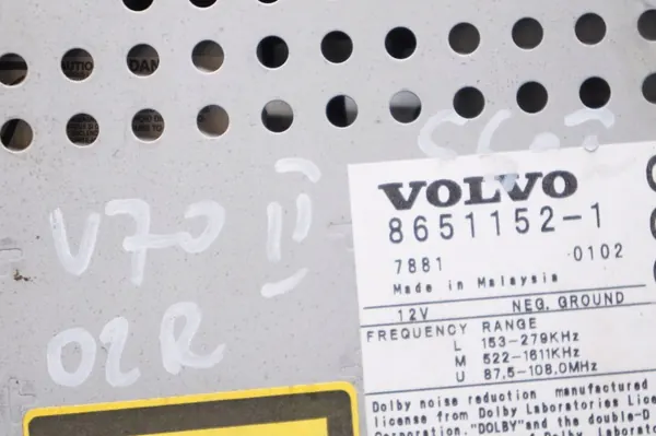 Radio CD OEM 8651152-1 pour Volvo S60 I V70 II image 6