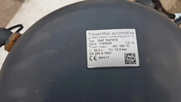 Réservoir d'air 36L DAF XF 106, CF EURO 6 image 2