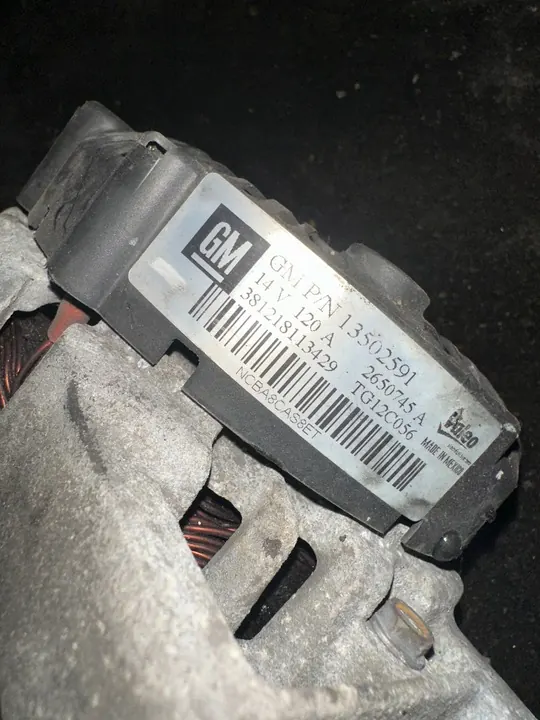 OPEL INSIGNIA ALTERNATOR 120A 13502591 image 2