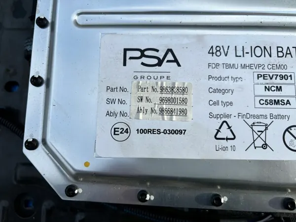 Batterie OEM 9863828580 pour Peugeot 308 III Hybride image 3