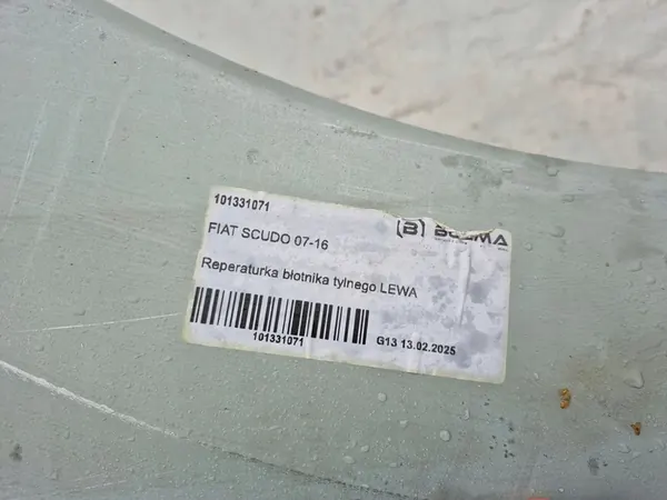 FIAT SCUDO 2007-2016 Painel de Reparação de Guarda Lamas Traseiro Esquerdo OEM image 2