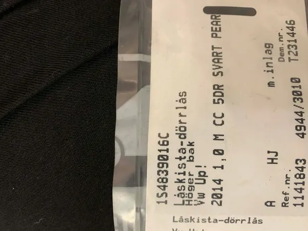 Hintertürschloss Skoda Citigo Fabia Superb VW Amarok OEM image 8