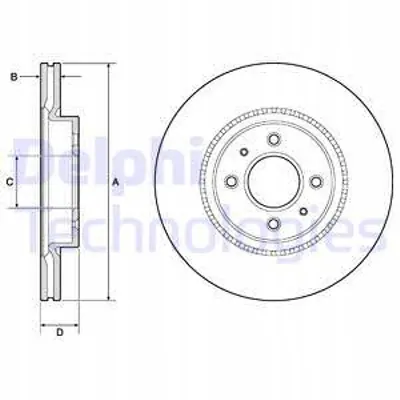 Disco de freio Delphi BG4743C image 7