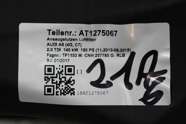 Audi luftintagsklämma OEM 4G0129624L för A6 A7 2.0 TDi image 4