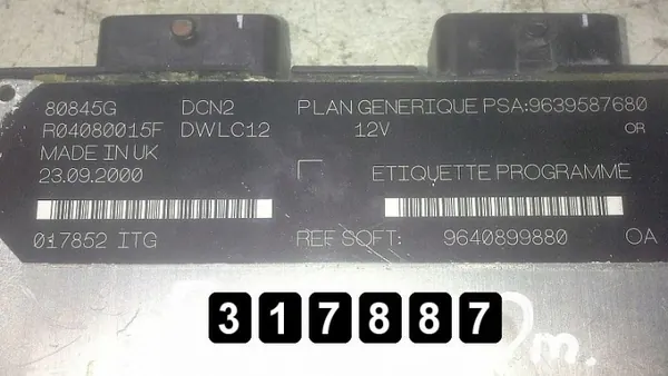 ECU Peugeot 206 OEM AM-317887 - Usado image 3