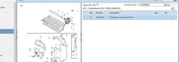 Tampa da Correia de Distribuição Volvo S60 II 2.5L 2016 OEM 30750852 image 5