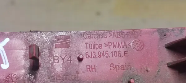 Oikea takapuskuriheijastin SEAT IBIZA IV 2008- 6J3945106E image 3