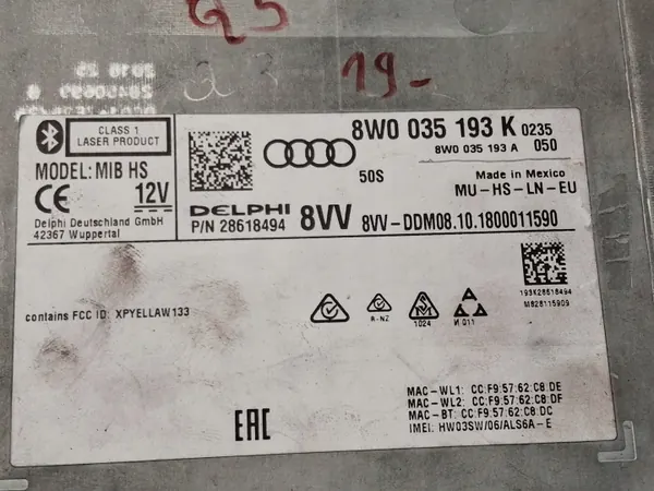 Lecteur Radio Navigation Audi A4 B9 A5 Q5 OEM 8W0035193K image 9