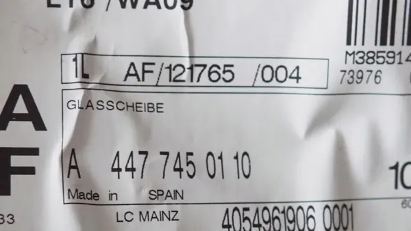 Mercedes Vito W447 Heckklappenglas OEM A4477450110 image 5