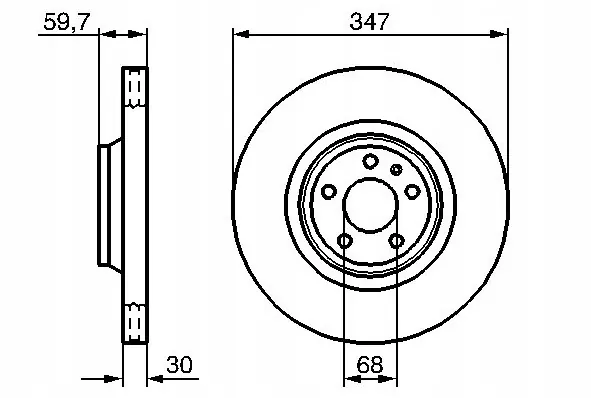 Disco de Freio Bosch Audi A6 04-11 image 6