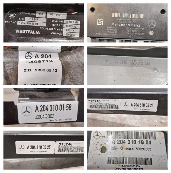 Engate elétrico Mercedes Classe C W204 OEM A2043101004 image 10