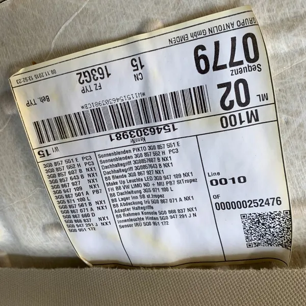 OEM 84526952365265 Forro do teto - Usado, Bom estado image 9