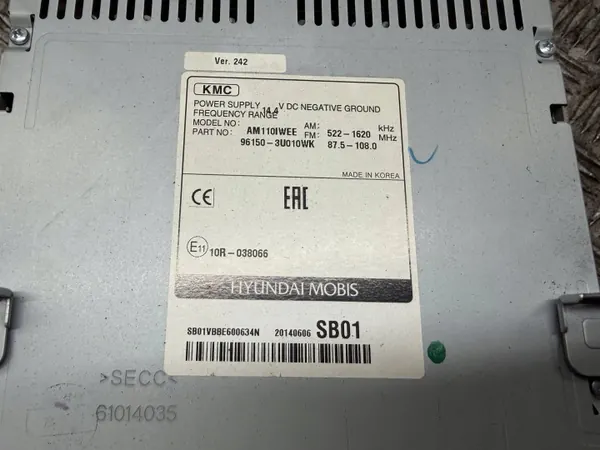 Radio Kia Sportage 3 CD/MP3 OEM 96150-3U010 image 3