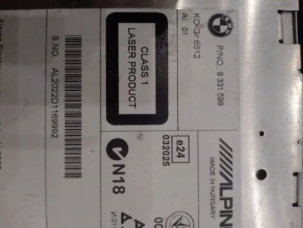 BMW CD/DVD/GPS Radio-Panel OEM 9331598 - Begagnad image 5