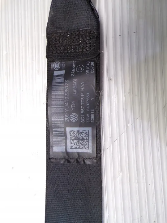 OEM 3C1857705P Vänster framsätesbälte för VW Passat B7 image 4