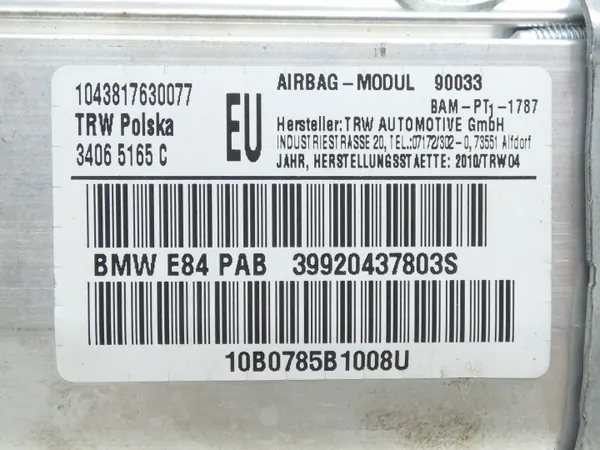 OEM 34065165C Airbag BMW X1 E84 Matkustajan Puolelle image 4