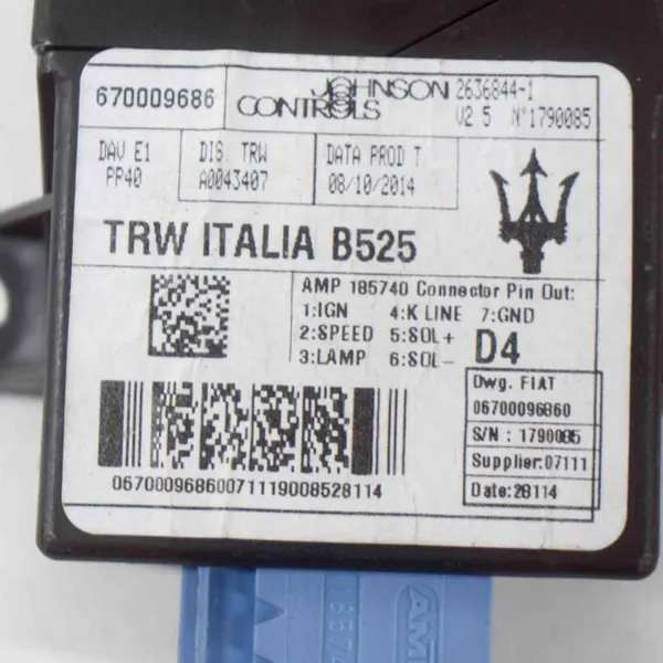 Module direction assistée Maserati Ghibli 2015 OEM 06700096860 image 6
