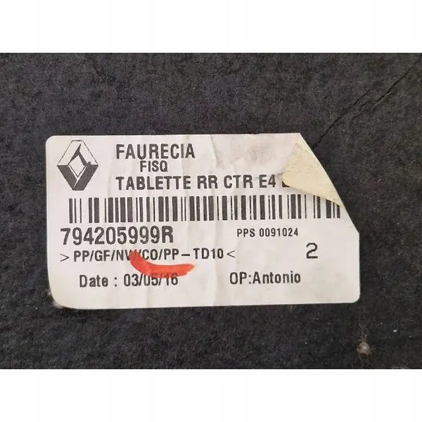 Étagre de coffre OEM 794205999R pour Renault Talisman Berline image 6