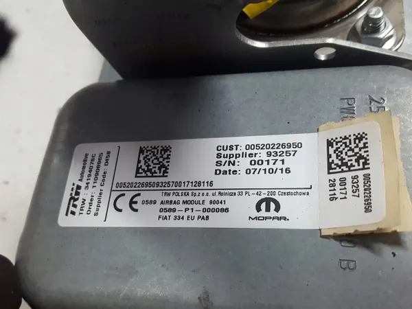 OEM 34194078C Passagerarairbag för Fiat 500X 14-17 image 3
