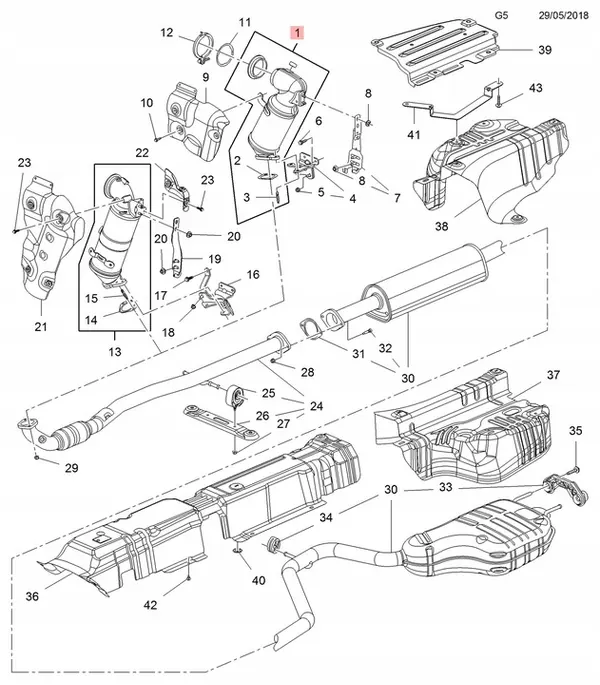 Catalisador Opel Insignia B 1.5 OEM 422486191 image 2